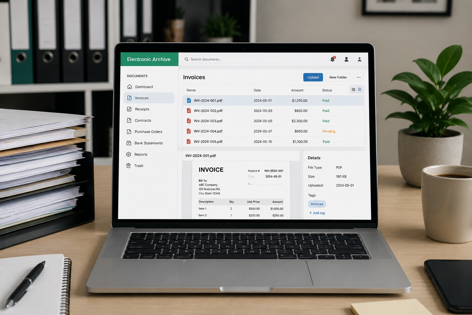 Electronic Archiving Software
